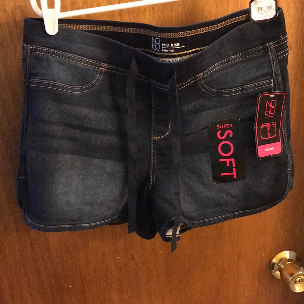 NWT dark wash denim shorts